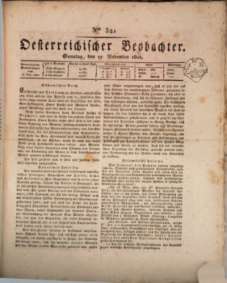 Der Oesterreichische Beobachter Sonntag 17. November 1822