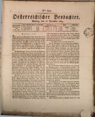 Der Oesterreichische Beobachter Montag 16. Dezember 1822