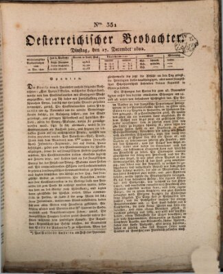 Der Oesterreichische Beobachter Dienstag 17. Dezember 1822