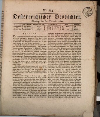 Der Oesterreichische Beobachter Montag 30. Dezember 1822