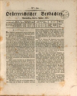 Der Oesterreichische Beobachter Donnerstag 30. Januar 1823