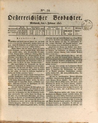 Der Oesterreichische Beobachter Mittwoch 5. Februar 1823