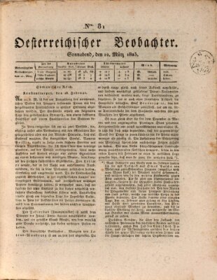 Der Oesterreichische Beobachter Samstag 22. März 1823