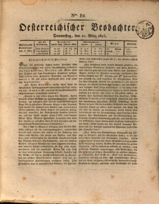 Der Oesterreichische Beobachter Donnerstag 27. März 1823