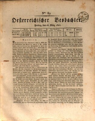 Der Oesterreichische Beobachter Freitag 28. März 1823