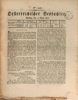 Der Oesterreichische Beobachter Dienstag 15. April 1823