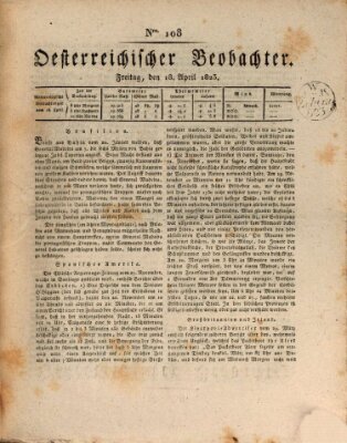 Der Oesterreichische Beobachter Freitag 18. April 1823