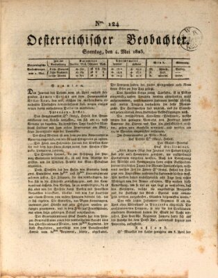 Der Oesterreichische Beobachter Sonntag 4. Mai 1823