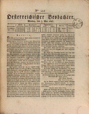 Der Oesterreichische Beobachter Montag 5. Mai 1823