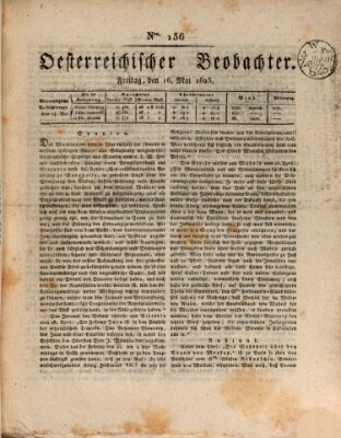 Der Oesterreichische Beobachter Freitag 16. Mai 1823