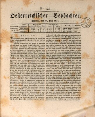 Der Oesterreichische Beobachter Montag 26. Mai 1823