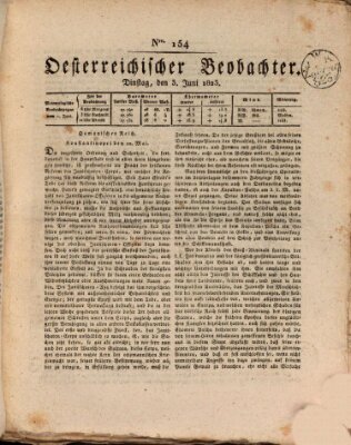 Der Oesterreichische Beobachter Dienstag 3. Juni 1823