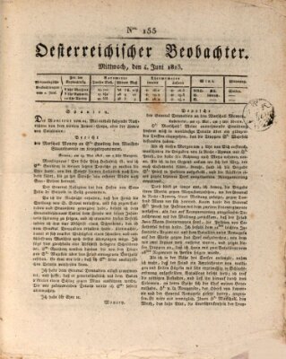 Der Oesterreichische Beobachter Mittwoch 4. Juni 1823