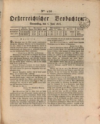 Der Oesterreichische Beobachter Donnerstag 5. Juni 1823