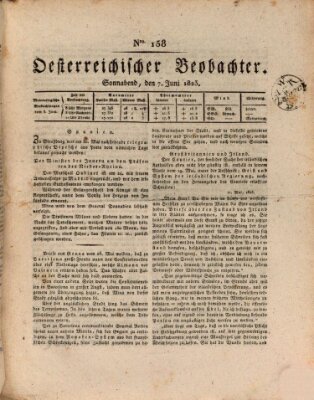 Der Oesterreichische Beobachter Samstag 7. Juni 1823