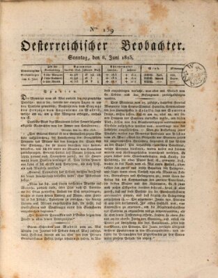 Der Oesterreichische Beobachter Sonntag 8. Juni 1823