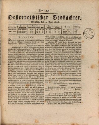 Der Oesterreichische Beobachter Montag 9. Juni 1823
