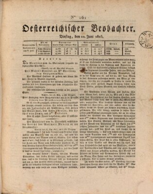 Der Oesterreichische Beobachter Dienstag 10. Juni 1823