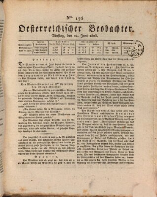 Der Oesterreichische Beobachter Dienstag 24. Juni 1823