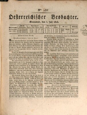 Der Oesterreichische Beobachter Samstag 5. Juli 1823