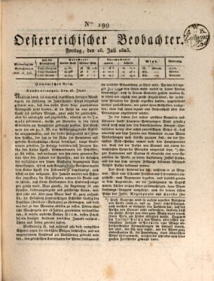 Der Oesterreichische Beobachter Freitag 18. Juli 1823