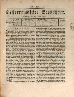 Der Oesterreichische Beobachter Montag 28. Juli 1823