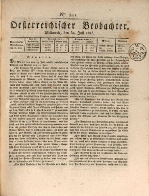 Der Oesterreichische Beobachter Mittwoch 30. Juli 1823