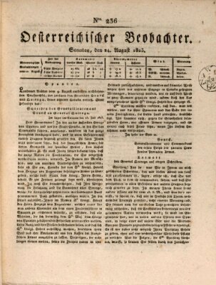 Der Oesterreichische Beobachter Sonntag 24. August 1823