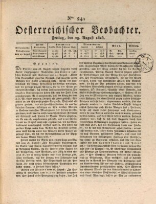 Der Oesterreichische Beobachter Freitag 29. August 1823