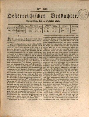 Der Oesterreichische Beobachter Donnerstag 9. Oktober 1823