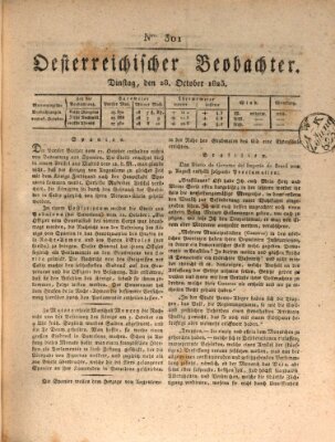 Der Oesterreichische Beobachter Dienstag 28. Oktober 1823