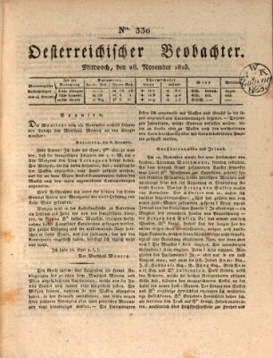 Der Oesterreichische Beobachter Mittwoch 26. November 1823