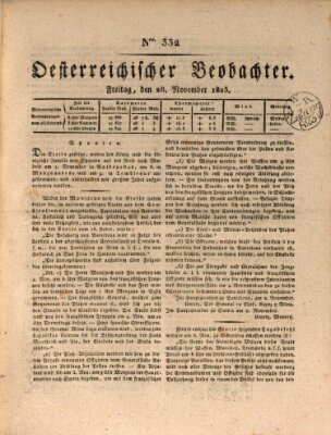 Der Oesterreichische Beobachter Freitag 28. November 1823