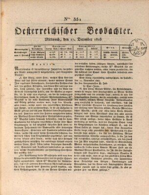 Der Oesterreichische Beobachter Mittwoch 17. Dezember 1823