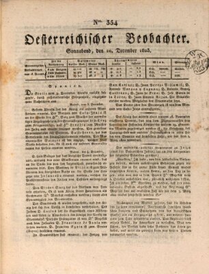 Der Oesterreichische Beobachter Samstag 20. Dezember 1823