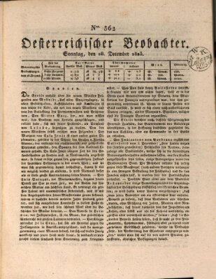 Der Oesterreichische Beobachter Sonntag 28. Dezember 1823