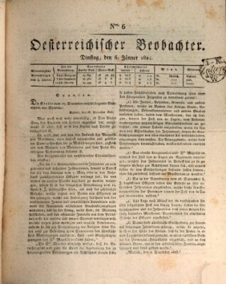 Der Oesterreichische Beobachter Dienstag 6. Januar 1824