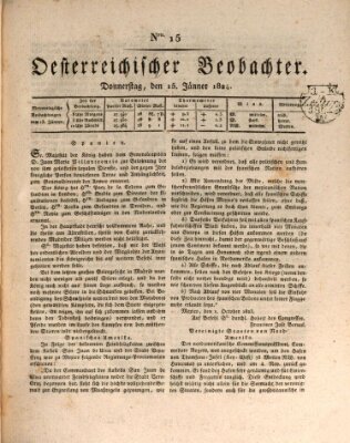 Der Oesterreichische Beobachter Donnerstag 15. Januar 1824