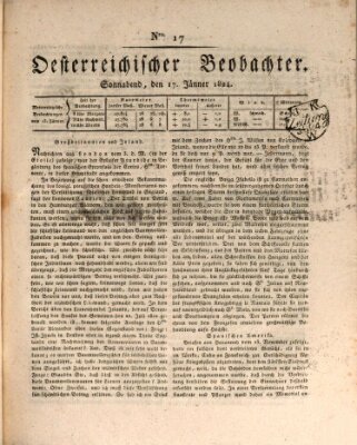 Der Oesterreichische Beobachter Samstag 17. Januar 1824