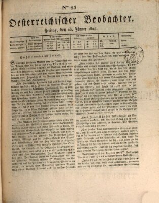 Der Oesterreichische Beobachter Freitag 23. Januar 1824