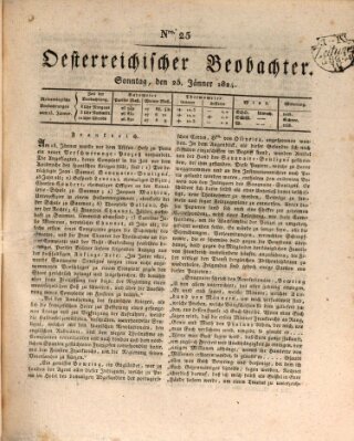 Der Oesterreichische Beobachter Sonntag 25. Januar 1824