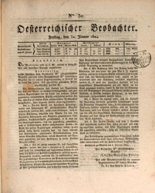 Der Oesterreichische Beobachter Freitag 30. Januar 1824