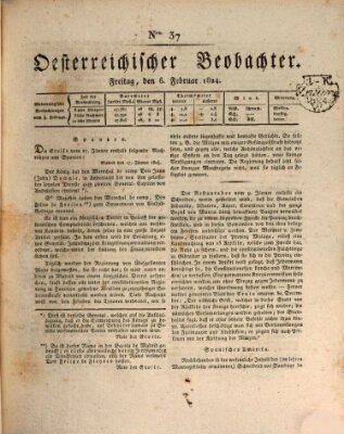 Der Oesterreichische Beobachter Freitag 6. Februar 1824