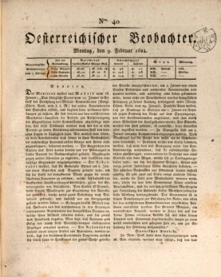 Der Oesterreichische Beobachter Montag 9. Februar 1824