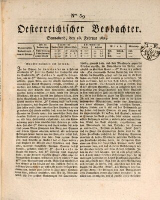 Der Oesterreichische Beobachter Samstag 28. Februar 1824