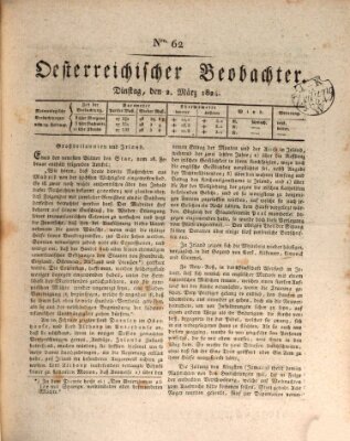 Der Oesterreichische Beobachter Dienstag 2. März 1824