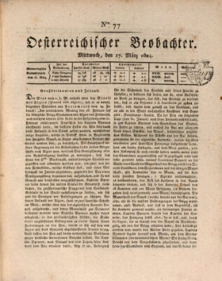 Der Oesterreichische Beobachter Mittwoch 17. März 1824