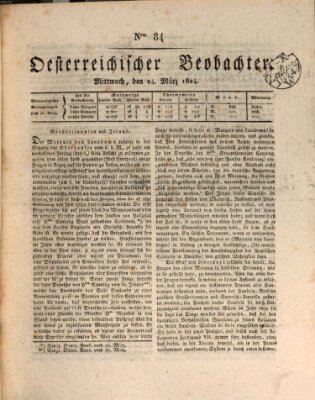 Der Oesterreichische Beobachter Mittwoch 24. März 1824