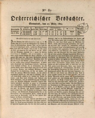 Der Oesterreichische Beobachter Samstag 27. März 1824