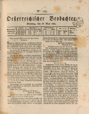 Der Oesterreichische Beobachter Sonntag 16. Mai 1824